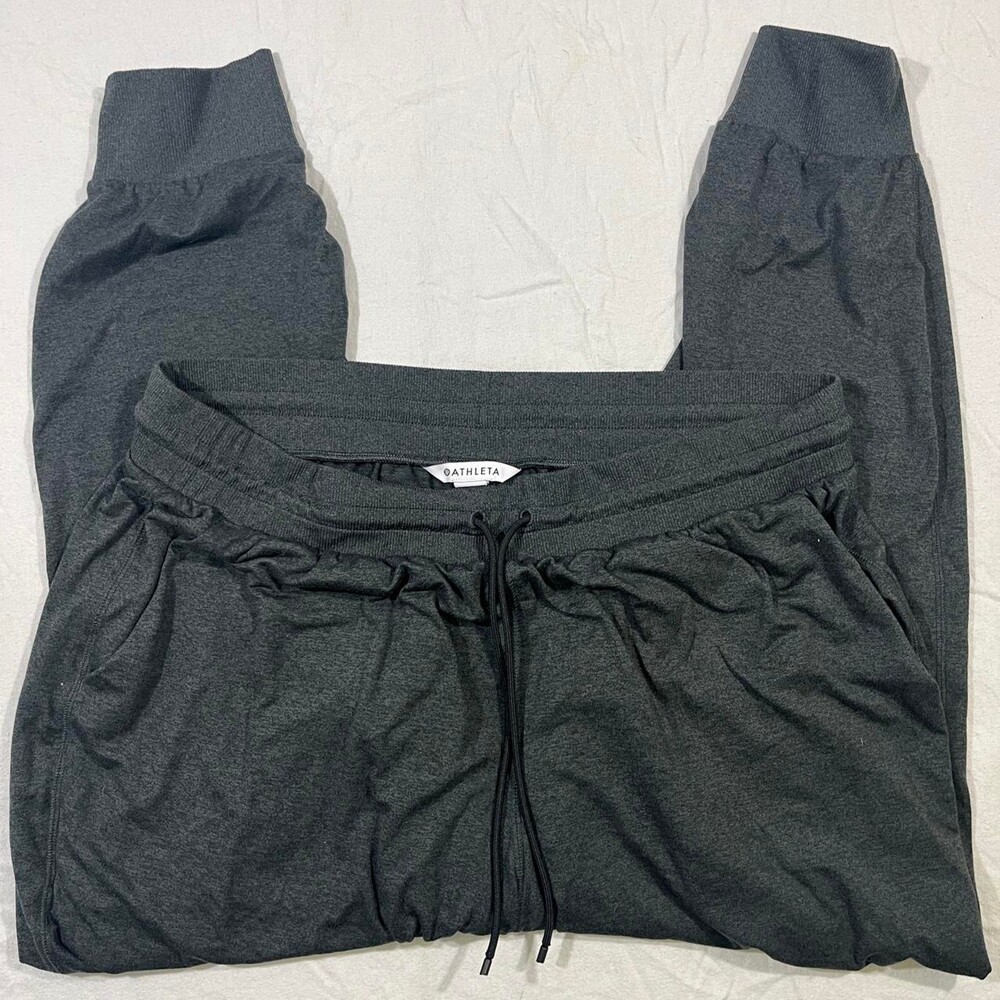 Athleta womens gray black heather joggers size XL